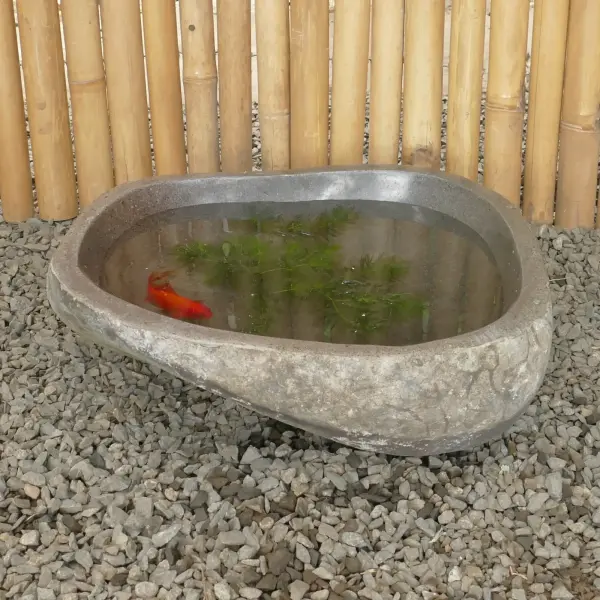 Product image 7 of the product “Water basin made of river stone. Model 5, approx. 39 x 43 x 15cm height. ”